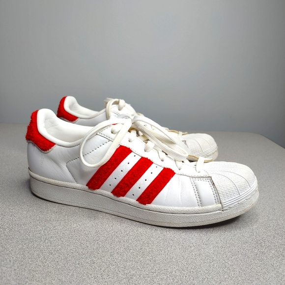 adidas red stripe shoes